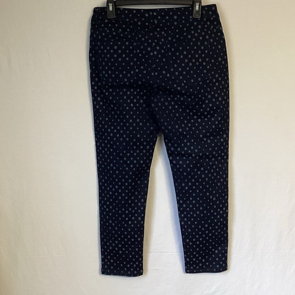 Cato Women's Dark Blue Polka Dot Cropped Jeans Size 12 - Picture 4 of 11